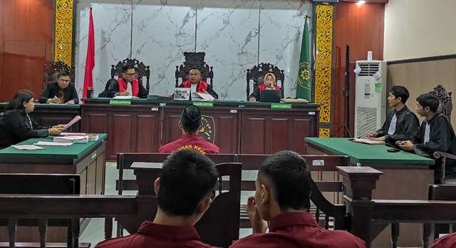 Suasana sidang di Pengadilan Negeri Kabupaten Kediri (Wildan Wahid Hasyim)