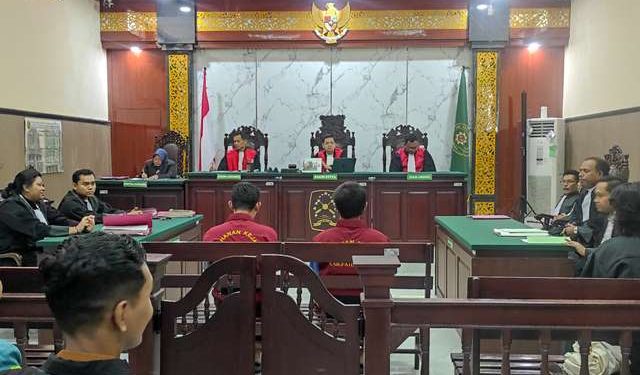 Suasana sidang di Pengadilan Negeri Kabupaten Kediri (Wildan Wahid Hasyim)