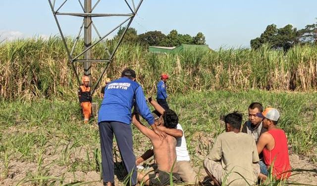 Rehan Bagus Irawan saat berhasil dievakuasi (Kintan Kinari Astuti)