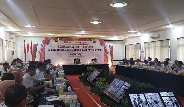 Suasana sosialisasi digelar KPK di Ruang Joyoboyo Pemkab Kediri (Sigit Cahya Setyawan)