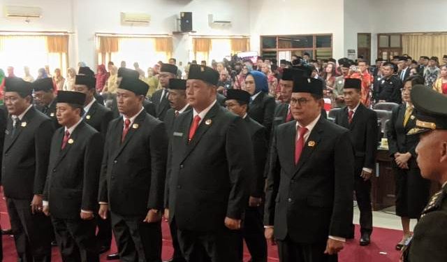 Suasana pelantikan anggota DPRD Kabupaten Kediri (Kintan Kinari Astuti)