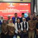 KPU Kota Kediri saat menerima pasangan Fren bersama rombongan pengusungnya (Sigit Cahya Setyawan)