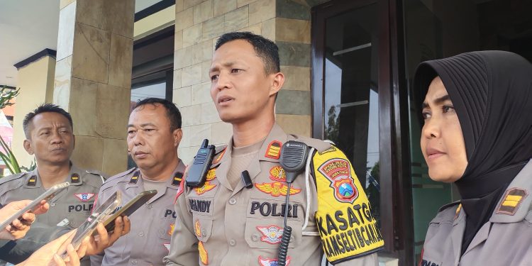 Kasat Lantas AKP Afandy Dwi Takdir saat menggelar jumpa pers (Sigit Cahya Setyawan)