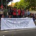 Aksi digelar LSM Macan di depan Pemkab Kediri (Muhamad Dastian Yusuf)