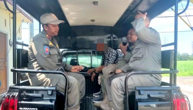 Reza diamankan Satpol PP Kota Kediri (istimewa)
