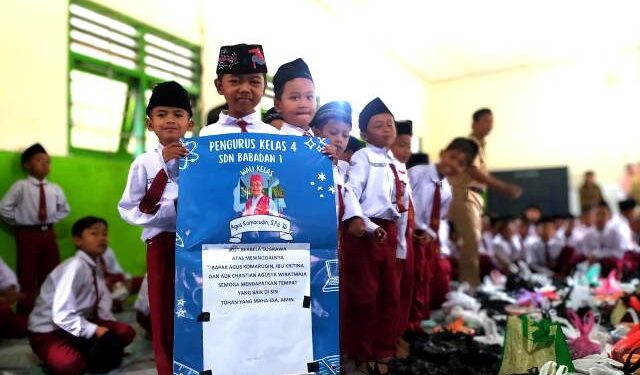 Suasana doa bersama di SDN Babadan 1 Ngancar (Muhamad Dastian Yusuf)