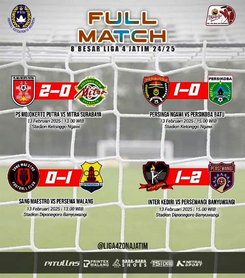 Inter Kediri Kembali Telan Kekalahan, Takluk dari Tuan Rumah Persewangi Banyuwangi