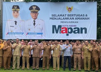 Apel pagi dipimpin Wawali Gus Qowim (Kintan Kinari Astuti)