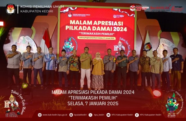 KPU Kabupaten Kediri Gelar Malam Apresiasi Pilkada 2024