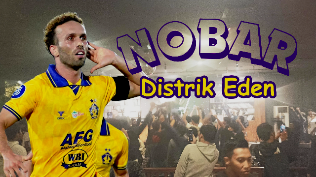 Euforia Nobar Persik vs Arema di Distrik Eden: Suasana Meriah, Supporter Kompak!