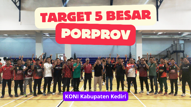 Targetkan Tembus Lima Besar Porprov Jatim, KONI Kabupaten Kediri Siapkan 450 Atlet Lewat Tes Ketat