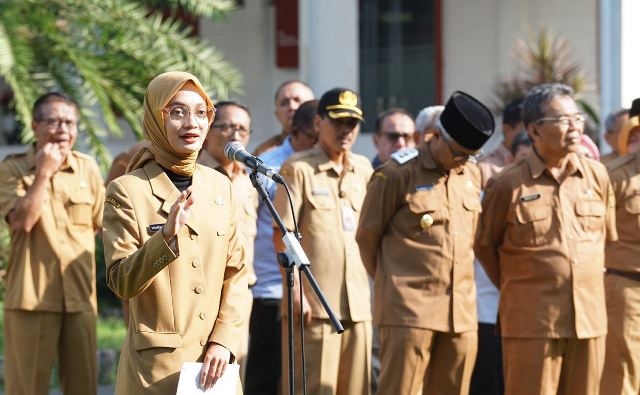 Pesan Mbak Wali Melalui Apel Pagi, Tegaskan Seluruh ASN Jaga Kedisiplinan dan Kekompakan