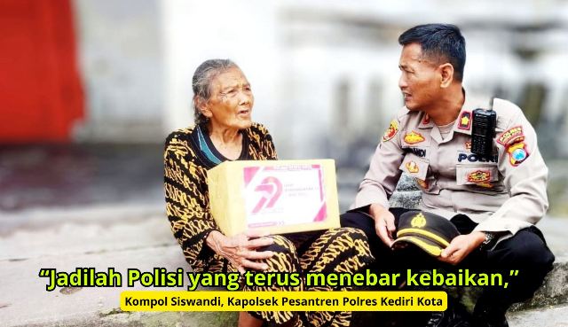 Menyapa Lansia, Menebar Cinta; Bakti Sosial Polsek Pesantren Polres Kediri Kota di Hari Bhayangkara ke-79