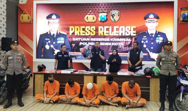 Tiga Kasus Menonjol Terungkap: Satreskrim Polres Kediri Kota Bongkar Pengeroyokan Brutal dan Dua Aksi Curat