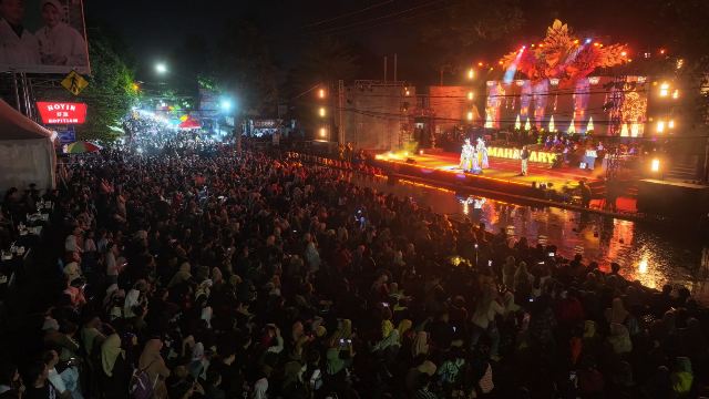 Spektakuler! Mahakarya “Power of Java” Meriahkan Malam Hari Jadi Kota Kediri ke-1146