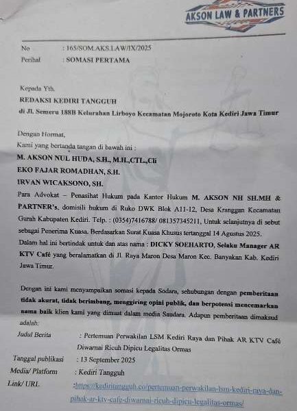 Sengketa AR KTV dan Kediritangguh.co Berakhir Damai, Sepakat Jalin Kerjasama ke Depan Sengketa AR KTV dan Kediritangguh.co Berakhir Damai, Sepakat Jalin Kerjasama ke Depan