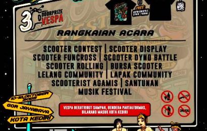 Lautan Vespa, Lautan Cinta: Kota Kediri Siap Sambut 50 Ribu Scooteris di KSF ke-8 Lautan Vespa, Lautan Cinta: Kota Kediri Siap Sambut 50 Ribu Scooteris di KSF ke-8