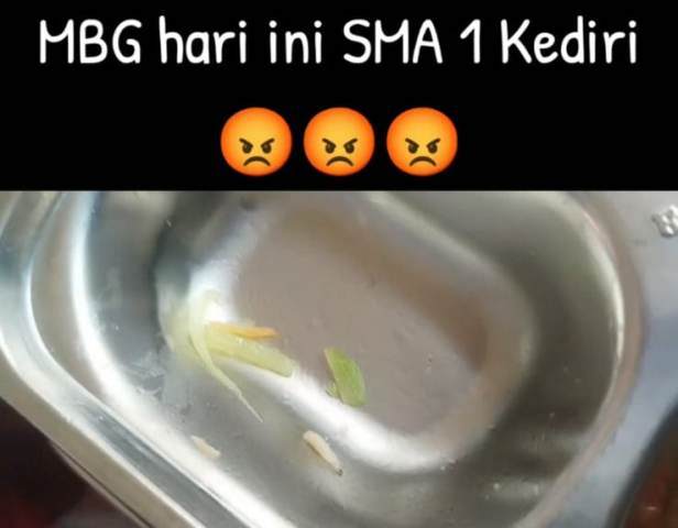 Menu MBG Siswa SMAN 1 Kediri Ditemukan Ulat, Pihak SPPG Berdalih Kelolosan
