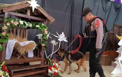 Polres Kediri Kota Sterilkan Gereja Jelang Misa Natal, Pastikan Ibadah Berjalan Aman dan Khidmat