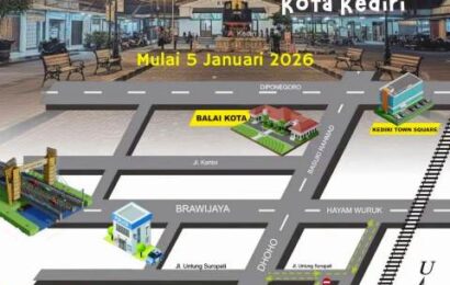 Pemkot Kediri Uji Coba Rekayasa Jalan Stasiun, Langkah Menuju Ikon City Tourism Baru