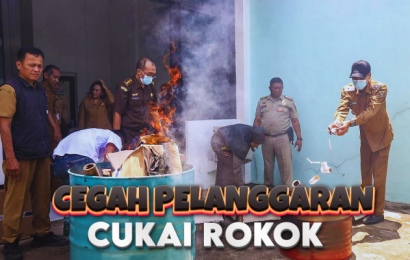 Pemkot Kediri Musnahkan Puluhan Ribu Batang Rokok Hasil Pelatihan DBHCHT