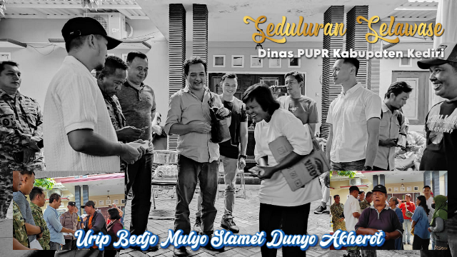 Dinas PUPR Kabupaten Kediri: Hangatkan Silaturahmi, Ratusan Warga Dhuafa Terima Santunan