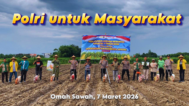 Gerakan Tanam Jagung di Kota Kediri, Polri Ajak Petani Wujudkan Swasembada Pangan