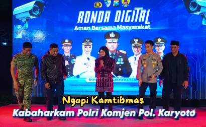 Ngopi Kamtibmas Bareng Kabaharkam Polri, Kota Kediri Resmikan Ronda Digital 24 Jam