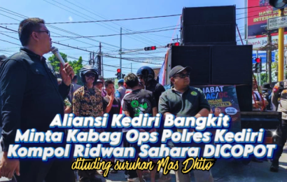Tak Terima Banner Dirusak dan Ban Diamankan, Massa Aliansi Warga Kediri Minta Kapolri Copot Kabag Ops