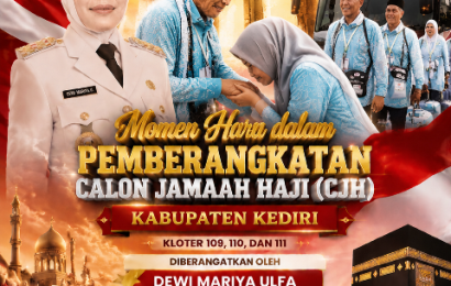 Keberangkatan Calon Jamaah Haji Kabupaten Kediri, Pelukan dan Doa Keluarga Warnai Perpisahan