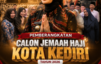 Tangis, Doa dan Hujan Melepas Ratusan Jemaah Haji Tinggalkan Kota Kediri Melangkah ke Tanah Suci