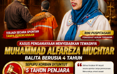 Kasus Tewasnya Balita Warga Ngronggo, Sepupu Dituntut 5 Tahun Penjara