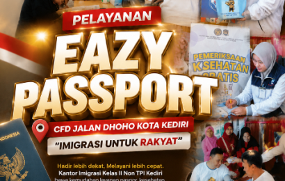 Daftar Tanpa Ribet! Imigrasi Kediri Gelar Layanan Eazy Passport di CFD Jalan Dhoho