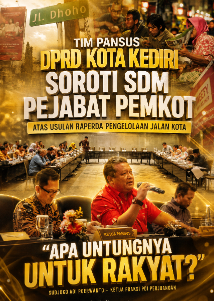 Raperda Jalan Kota Kediri Dipertanyakan, DPRD Curiga Ada “Permainan” di Balik Aturan