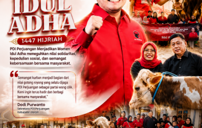 Kurban dan Gotong Royong Menyatu, PDI Perjuangan Perkuat Solidaritas Sosial di Kediri