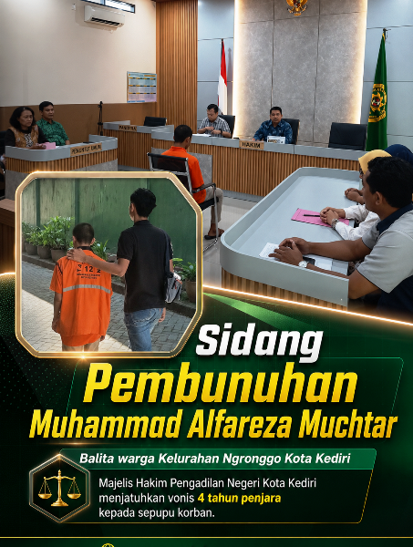 Remaja Pembunuh Balita di Kediri Divonis 4 Tahun Penjara, Hakim Ungkap Kronologi Mengerikan