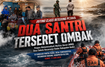 Outing Class Berujung Petaka, Dua Santri Ponpes Asal Kediri Terseret Ombak di Pantai Pangi Blitar