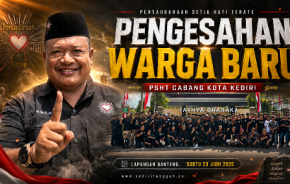 PSHT Kota Kediri Gelar Pengesahan Warga Baru, Ketua Cabang Mas Joko Koreng Tekankan Budi Pekerti Luhur PSHT Kota Kediri Gelar Pengesahan Warga Baru, Ketua Cabang Mas Joko Koreng Tekankan Budi Pekerti Luhur