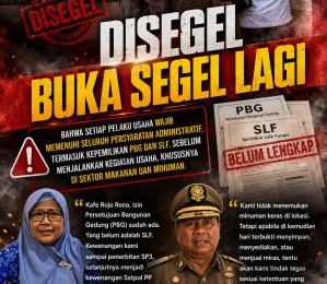 Dua Kali Disegel, Ada Apa dengan Kafe Rojo Roso? Ini Penjelasan Kadis PUPR dan Kasatpol PP Kota Kediri