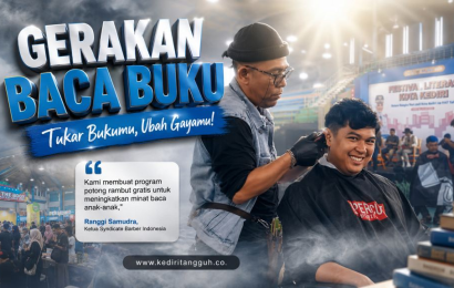 Barber Kediri Ajak Warga Tukar Buku demi Potong Rambut Gratis, Berawal dari Keprihatinan Anak SD Belum Bisa Membaca