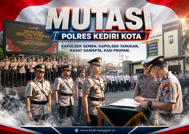 Deretan Perwira Polres Kediri Kota Dimutasi, Ini Posisi Baru Mereka