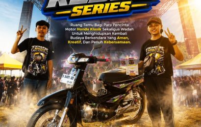 Ribuan Motor Legendaris Penuhi Lapangan SLG, Festival Bebek Kediri Series 1