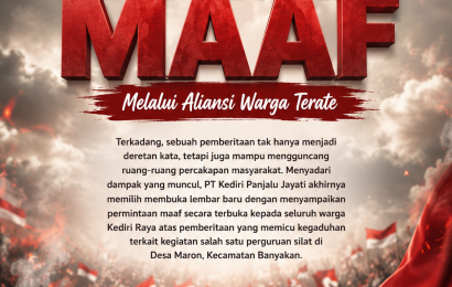Klarifikasi Resmi! Melalui Aliansi Warga Terate, PT Kediri Panjalu Jayati Mohon Maaf atas Pemberitaan yang Memicu Keresahan Publik Klarifikasi Resmi! Melalui Aliansi Warga Terate, PT Kediri Panjalu Jayati Mohon Maaf atas Pemberitaan yang Memicu Keresahan Publik