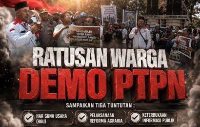 Ratusan Warga Kepung Kebun Kantor PTPN di Kediri, Desak Bongkar Status HGU hingga Reforma Agraria