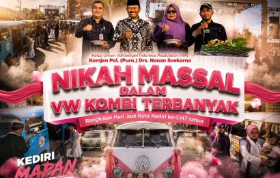 Digagas Mbak Wali, Stasiun Kediri Berubah Jadi Pelaminan Raksasa, 53 Pasangan Ukir Rekor MURI