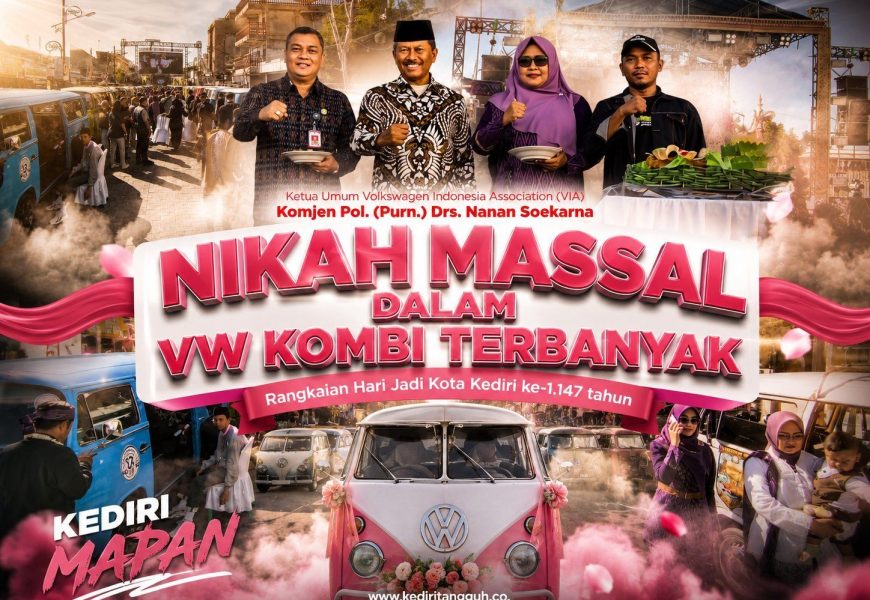Digagas Mbak Wali, Stasiun Kediri Berubah Jadi Pelaminan Raksasa, 53 Pasangan Ukir Rekor MURI Digagas Mbak Wali, Stasiun Kediri Berubah Jadi Pelaminan Raksasa, 53 Pasangan Ukir Rekor MURI