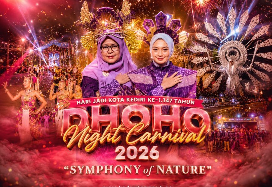 Ribuan Pasang Mata Terpaku, Dhoho Night Carnival 2026 Sulap Langit Kota Kediri Jadi Panggung Fantasi