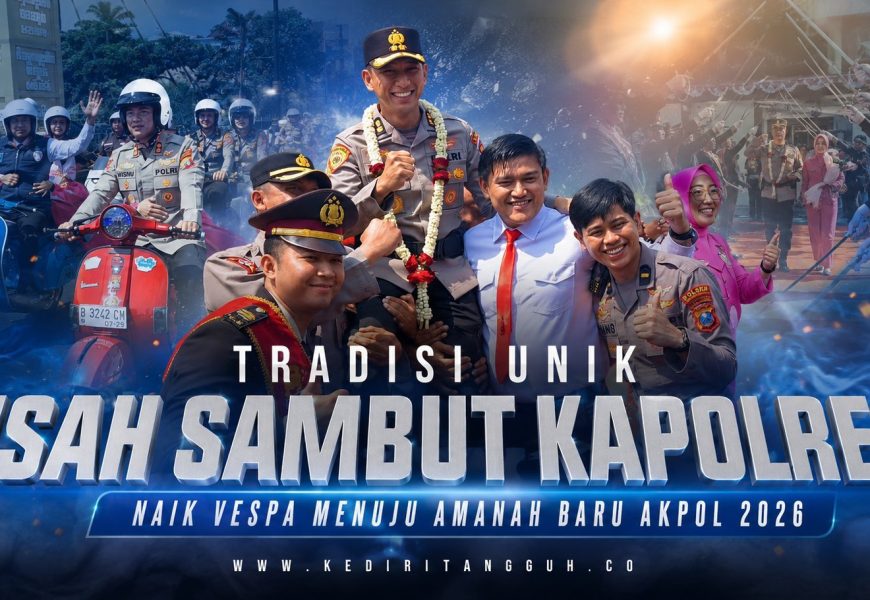 Tradisi Baru di Polres Kediri Kota, Serah Terima Kapolres Diwarnai Konvoi Vespa yang Mencuri Perhatian