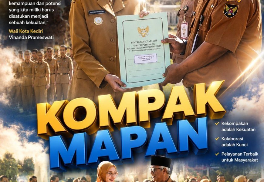 ‘Pengabdian Belum Selesai’! Pesan Wali Kota Kediri untuk ASN yang Naik Pangkat, KOMPAK adalah Kunci Melayani Masyarakat ‘Pengabdian Belum Selesai’! Pesan Wali Kota Kediri untuk ASN yang Naik Pangkat, KOMPAK adalah Kunci Melayani Masyarakat