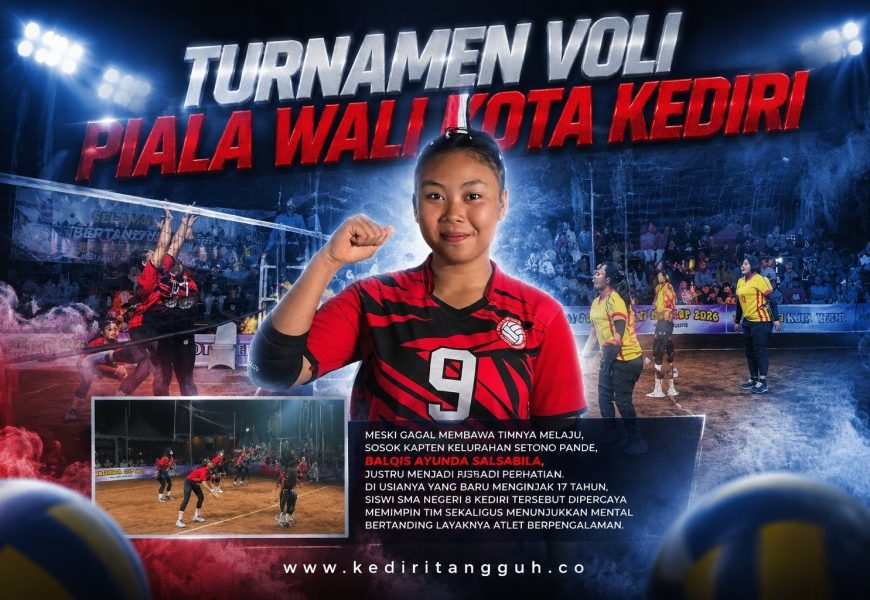 Sandang Ban Kapten Termuda, Balqis Ayunda Salsabila Curi Perhatian di Turnamen Voli Piala Wali Kota Kediri